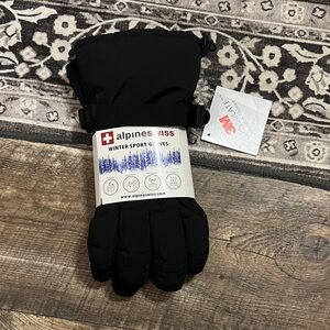 Alpine Swiss Black Insulated Gloves
